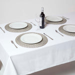 Handwoven Round Placemats Set Of 4 | 40cm | Silver