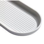 Recycled Bathroom Tray - Replaceable head that is screwed in - Closed fit storage cover - Made in the UK | Stone