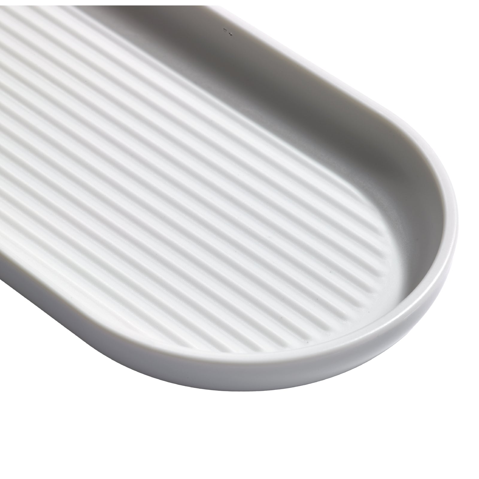 Recycled Bathroom Tray - Replaceable head that is screwed in - Closed fit storage cover - Made in the UK | Stone