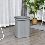 70/100l Wood Laundry Basket A Compartment Flip Lid Removable | Medium