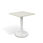 60*60*72cm Square Cafe Table With Metal Base | 60cm x 60cm | White
