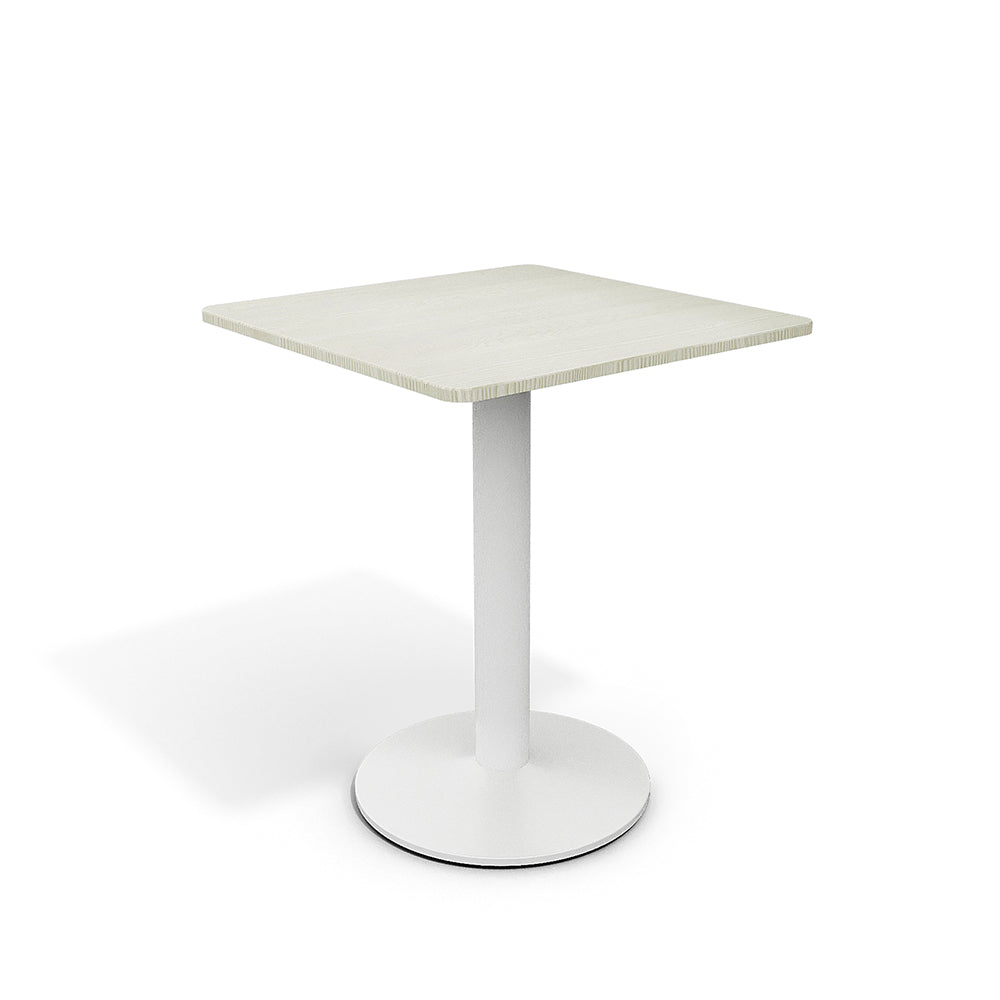 60*60*72cm Square Cafe Table With Metal Base | 60cm x 60cm | White