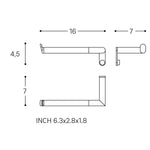 Toilet Roll Holder, Chrome, Minimalist Style, Screw-in, Micra Collection