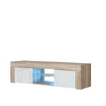 Loom Tv Unit 130cm With Led Lights | Natural Oak