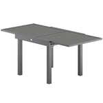 Extending Garden Table For 4-8, Aluminium Outdoor Table, Dark Grey