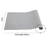 Grey Linen Textured Pvc Self-adhesive Wallpaper