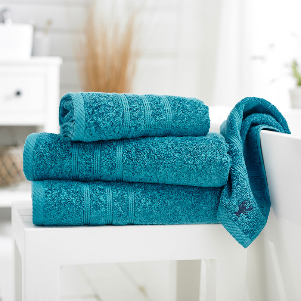 Kaleidoscope 550gm Combed 100% Cotton Towels | Hand Towel | Turquoise
