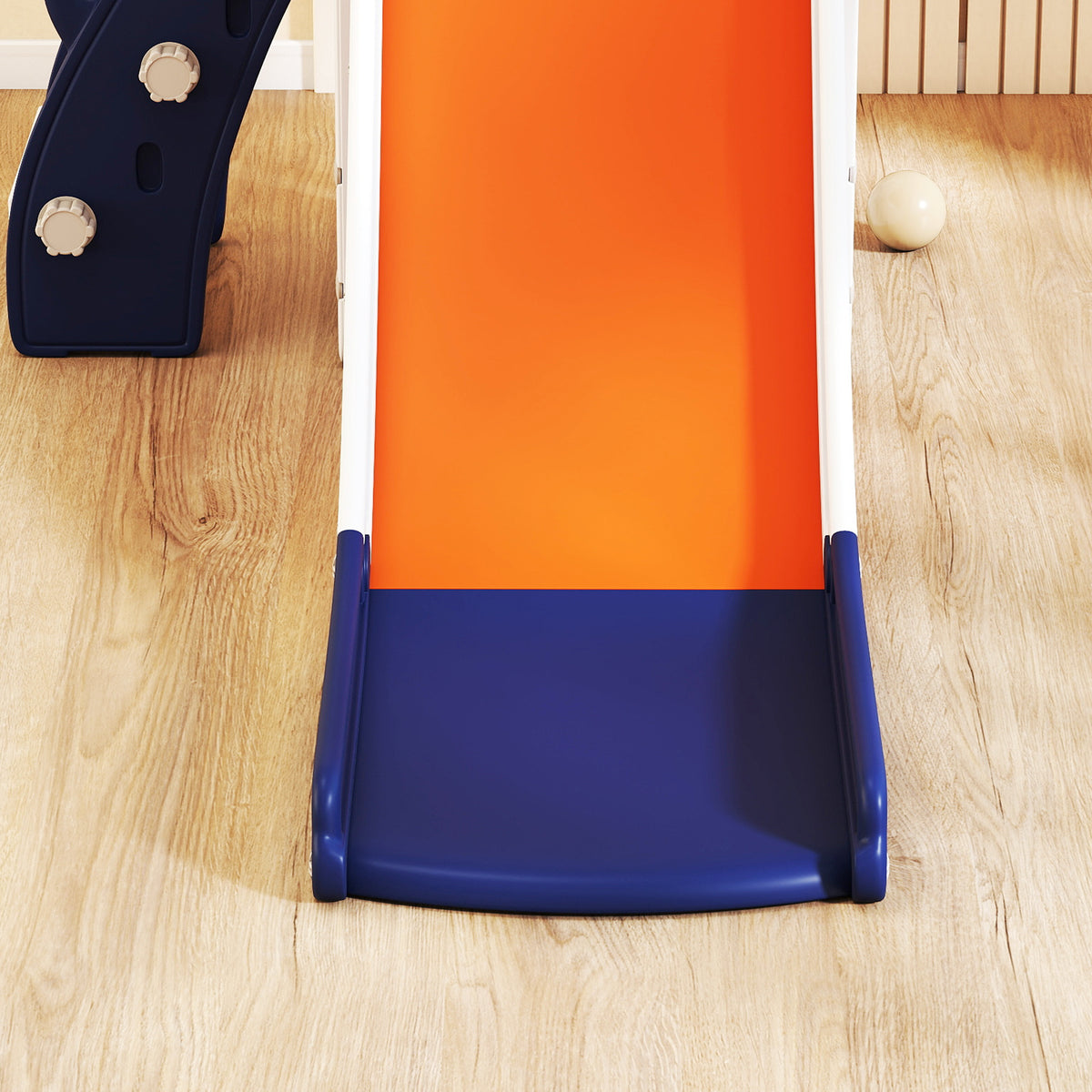 AIYAPLAY 5 In 1 Toddler Slide Set With Basketball Hoop For Age 1-3
