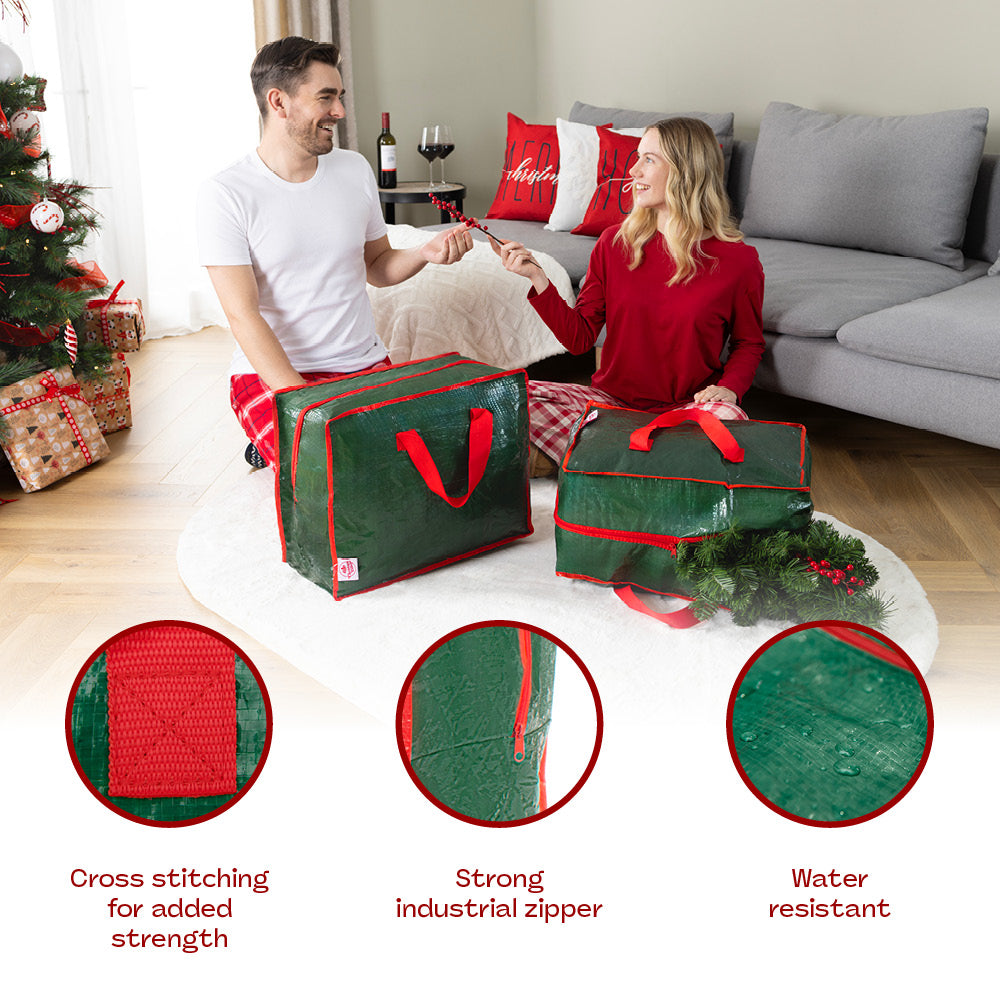 Xmas Decoration Storage Bag For Lights Baubles Tinsel