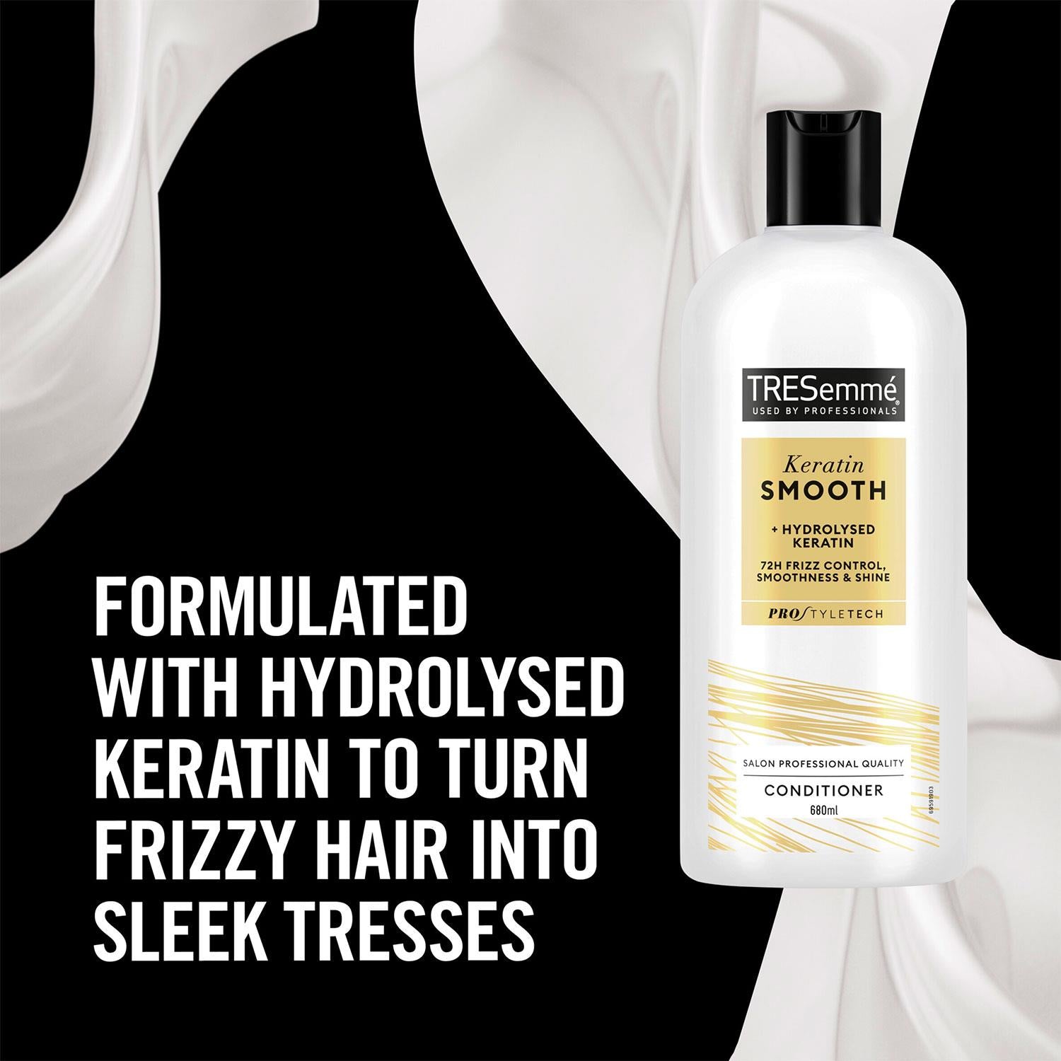 Conditioner Keratin Smooth For 72h Frizz Control And  Shine, 3x 680ml