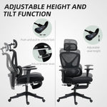 Ergonomic Office Chair Recliner Computer Chair With Footrest | Black