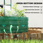 5 X 3 X 6ft Galvanised Raised Garden Bed With Trellis | Green