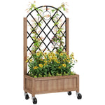Raised Garden Bed With Metal Trellis