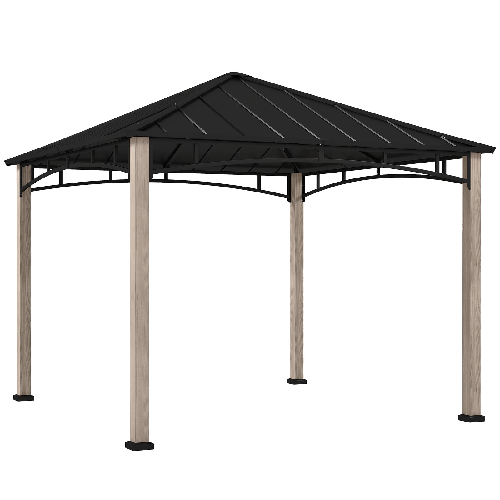 3x3m Hardtop Gazebo With Galvanised Metal Roof