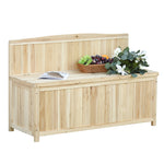 Wood Storage Bench For Garden Seating