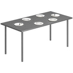 Garden Dining Table For 6 Person, 165 X 80 Cm