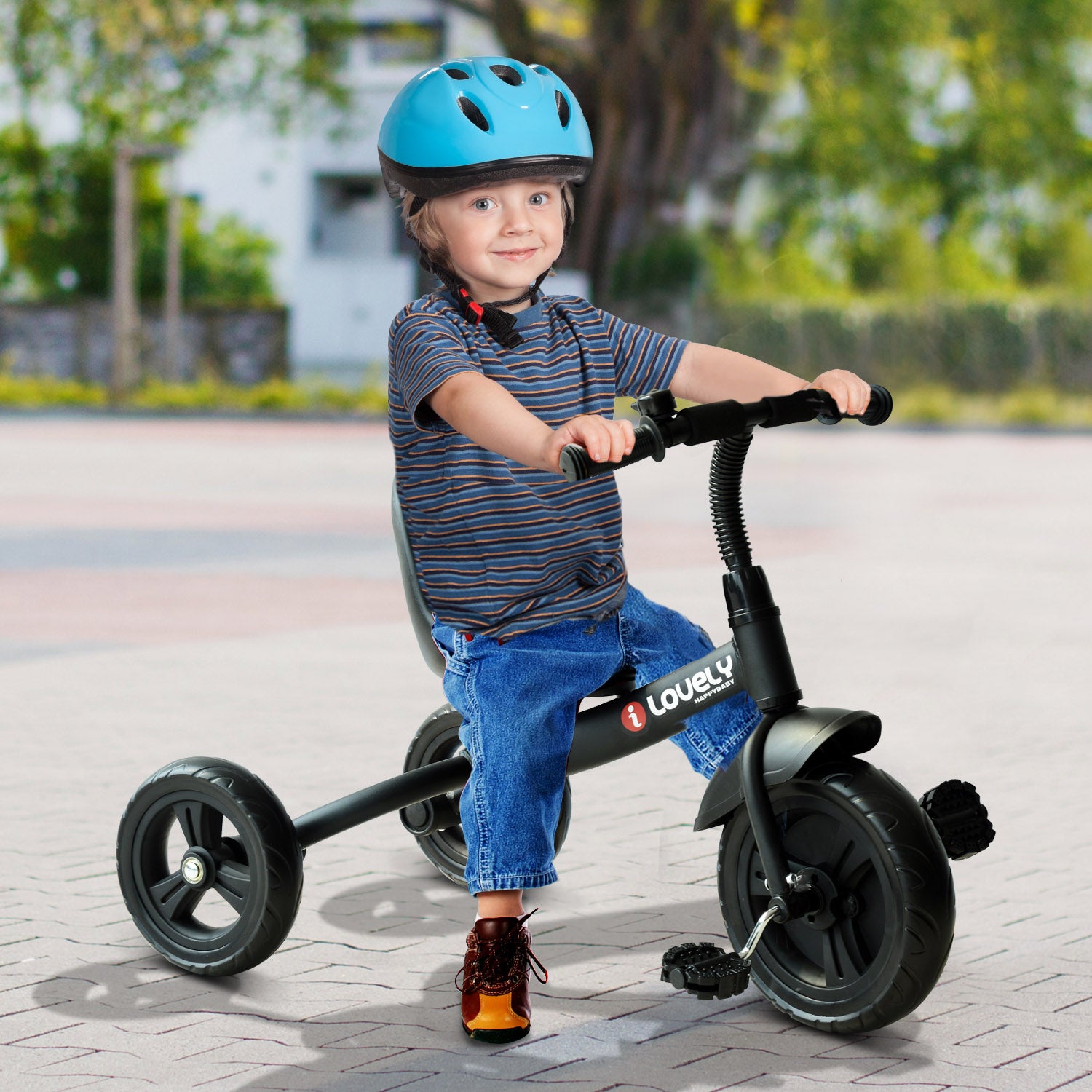 Baby Kids Children Toddler Tricycle Ride On Trike W/ 3 Wheels | Black