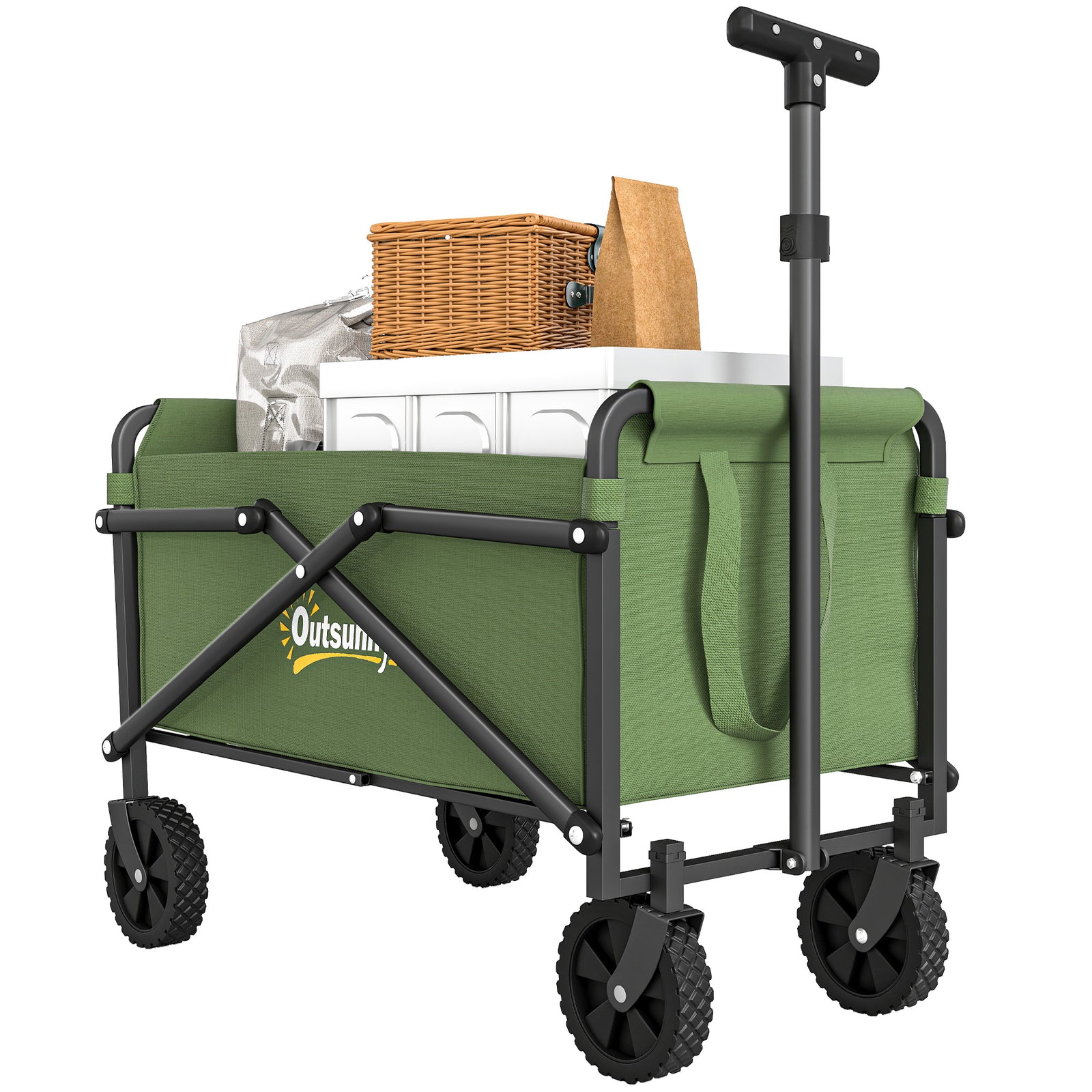 41l Festival Trolley, 60kg Heavy Duty Folding Trolley Cart | Green