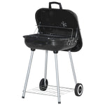 Outsunny Portable Charcoal Grill With Wheels & Utensils