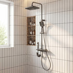 Breeins Wall-mount Bathroom Piano-key Panel Shower System Set