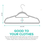 50pc Velvet Hangers - Grey