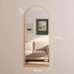 Akiko - Gold Metal Arched Mirror | 150cm x 60cm