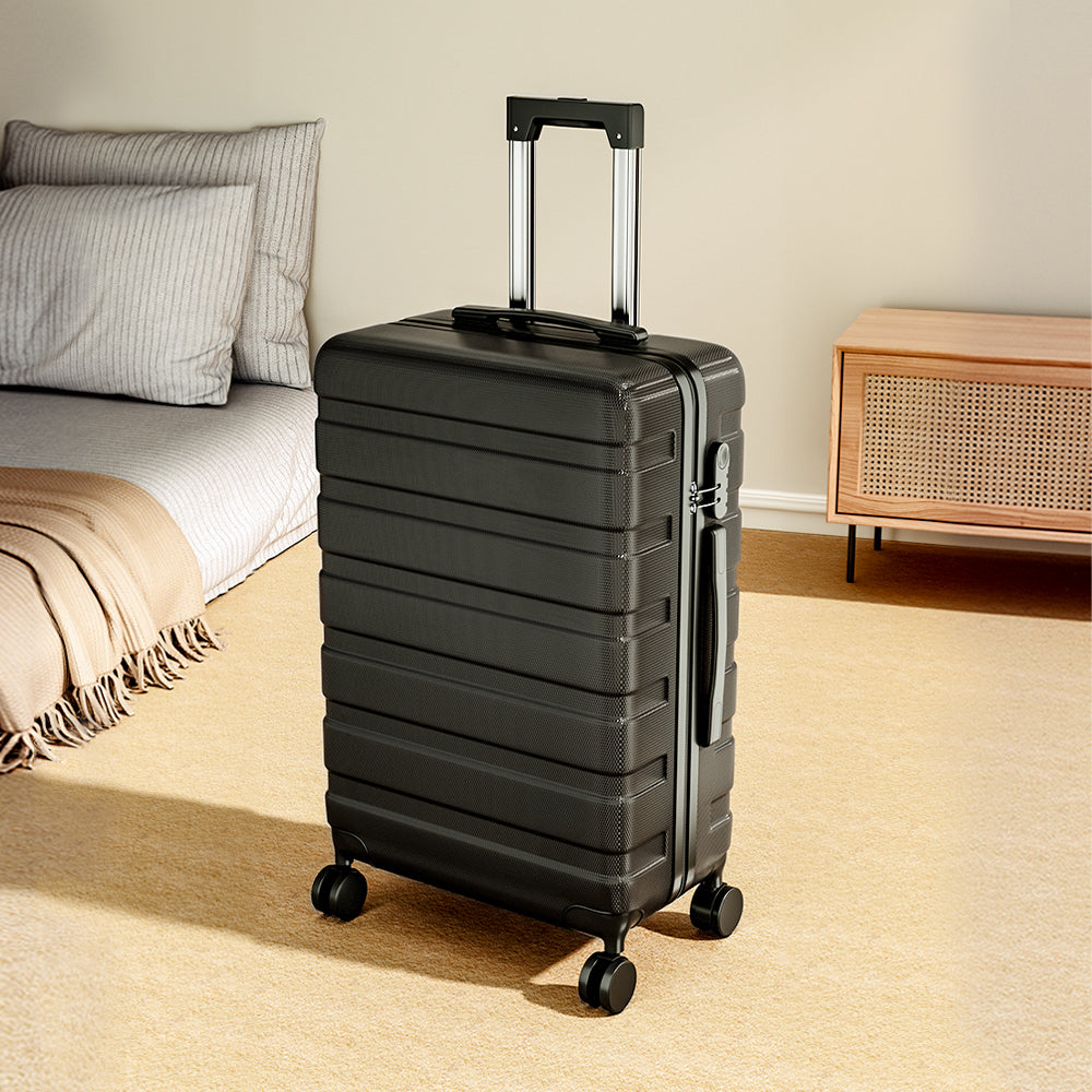 Hardshell Rolling Luggage Trolley Travel Case | Black