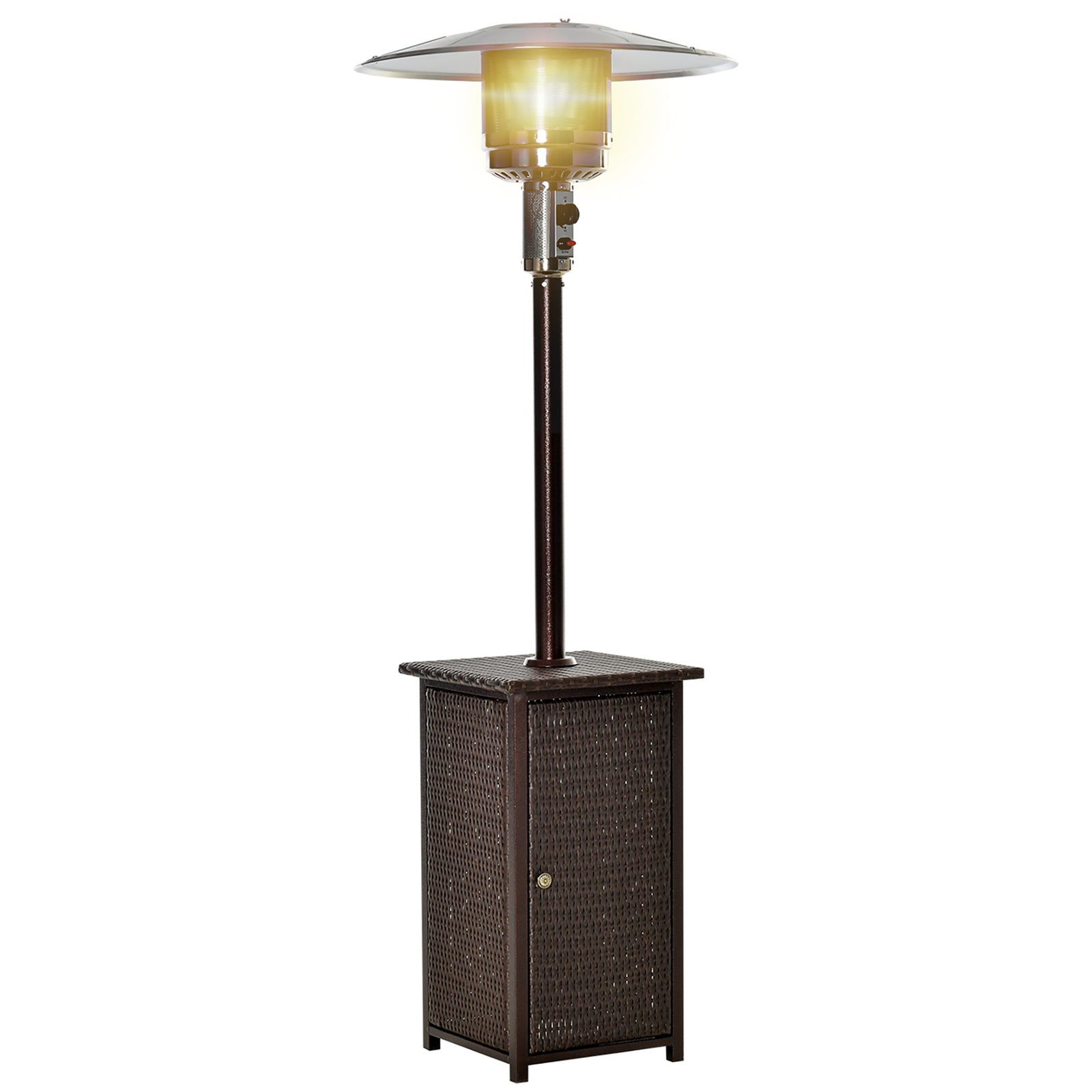 12kw Patio Gas Heater, Wicker Rattan