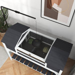 Tortoise House W/ Adjustable Lamp Holder, Openable Lid, Dual Main Houses