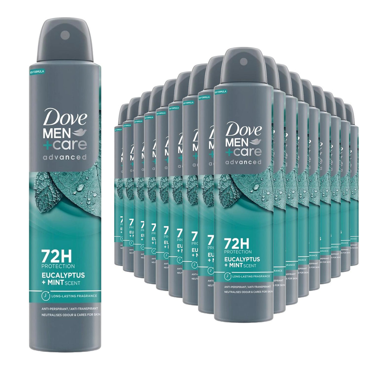 Advanced Anti-perspirant Deodorant Spray Eucalyptus + Mint, 18x200ml | Set of 18