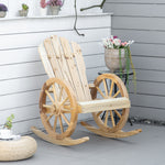Adirondack Rocking Chair Porch Poolside Garden Lounging | Natural