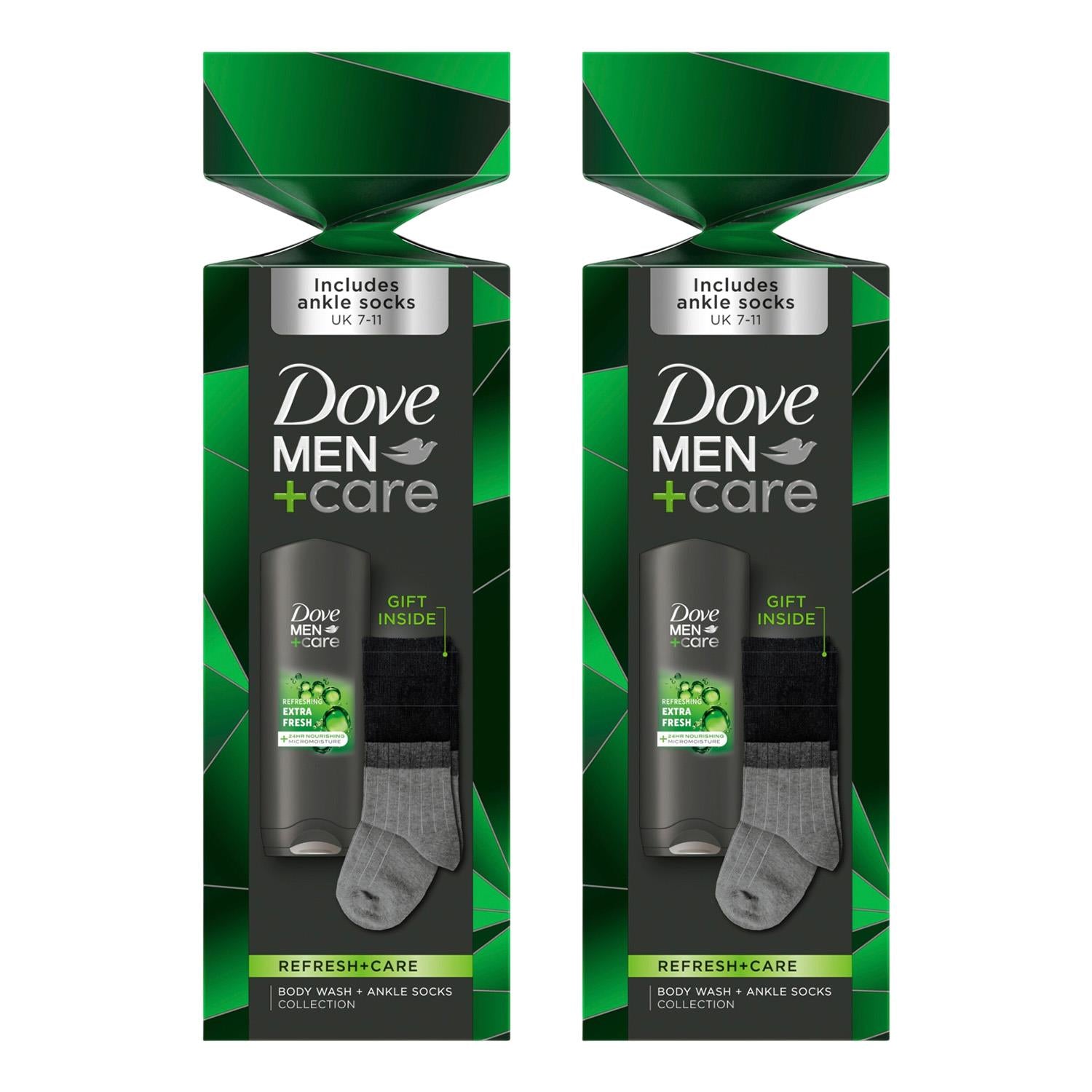 Refresh And Care Face And Body Wash With Socks Gift Set For Him | Set of 2