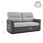 Rhona Faux Suede Sofa Bed 2 Seater | Grey