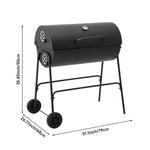Outdoor Garden Charcoal Grill With Wheels