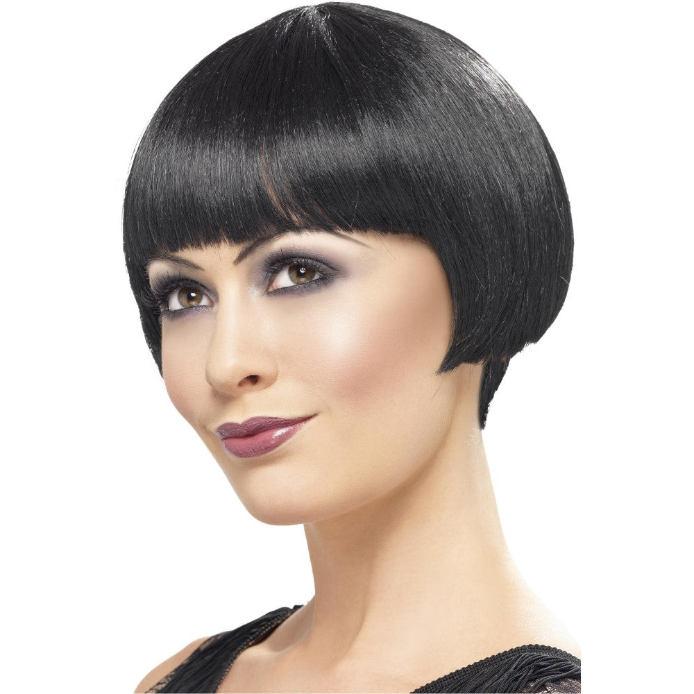 20s Flapper Bob Wig, Short, Black