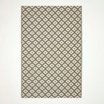 Luxury Outdoor Rug Waterproof Reversible For Garden Patio 100% Recycled, Green May Geometric | 150cm x 240cm | Olive
