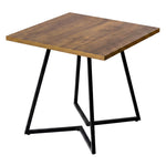Dining Table Square Dining Table 80cm 25mm Metal Frame Mdf Walnut | Brown
