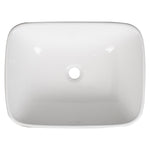 White Square Countertop Bathroom Sink Bowl Sink