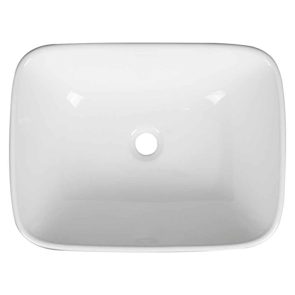 White Square Countertop Bathroom Sink Bowl Sink