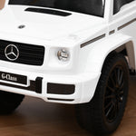Benz G350 Kids Ride On Sliding Car W/ Under Seat Storage No Power | White