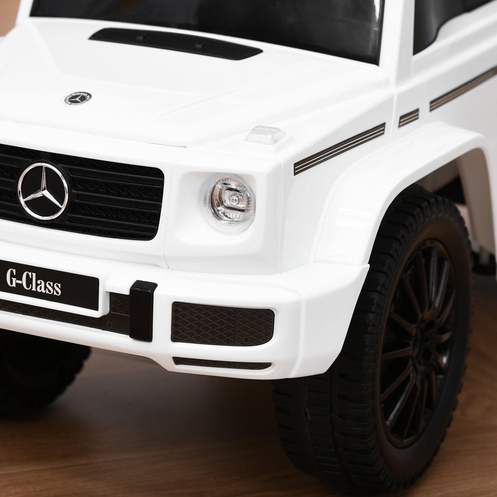 Benz G350 Kids Ride On Sliding Car W/ Under Seat Storage No Power | White