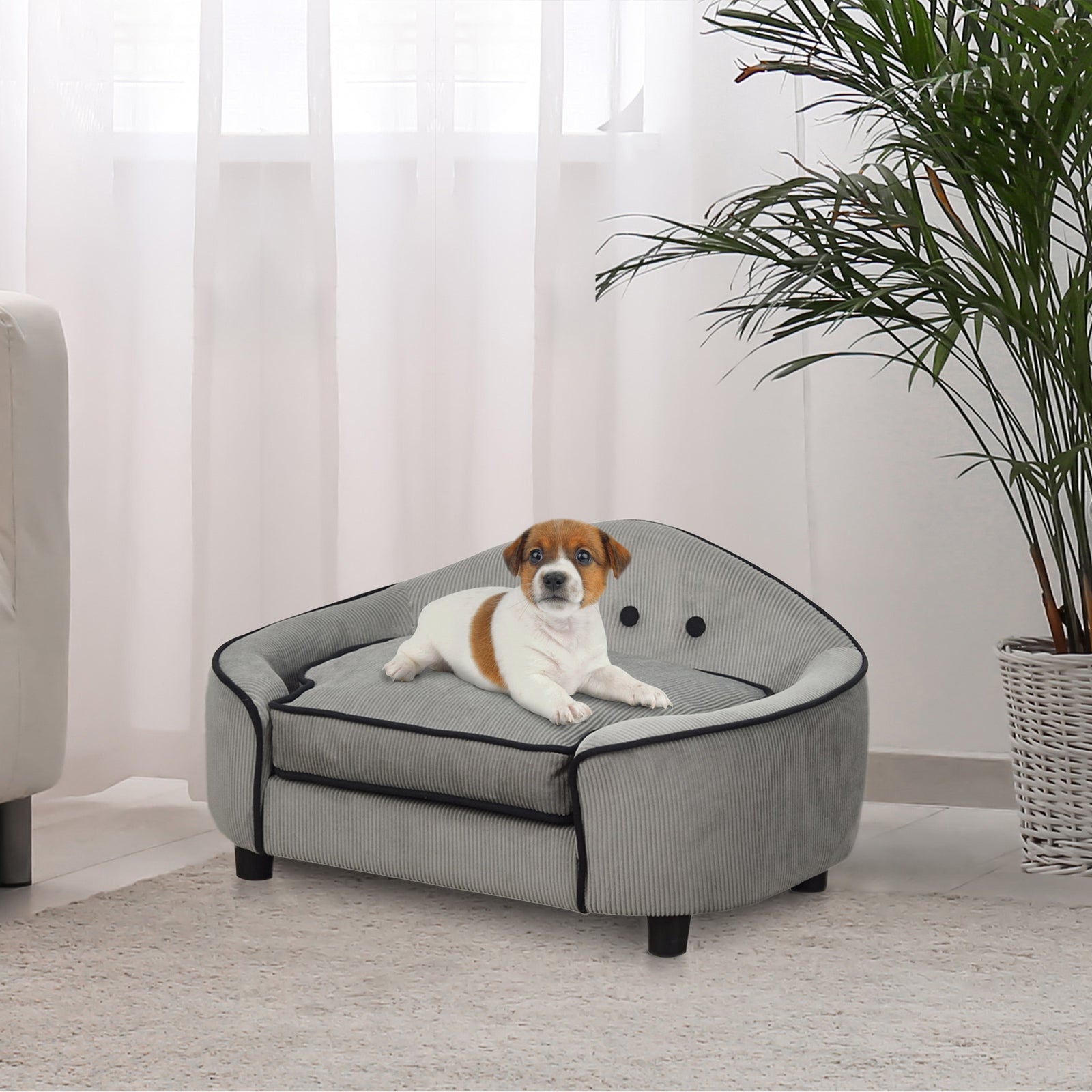 Dog Sofa Puppy Chair Kitten Bed Lounge W/ Cushion, For Xs And S Dogs