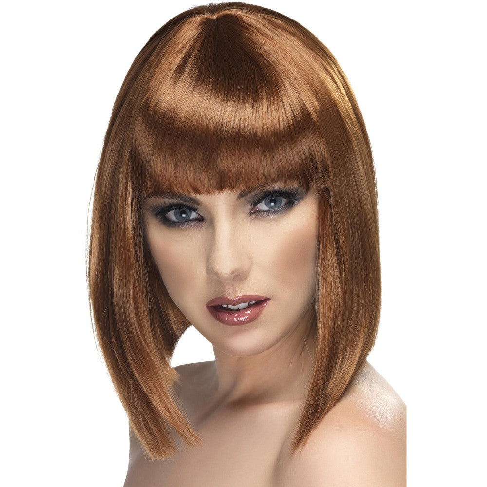 Glam Short Blunt Wig With Fringe | Brown