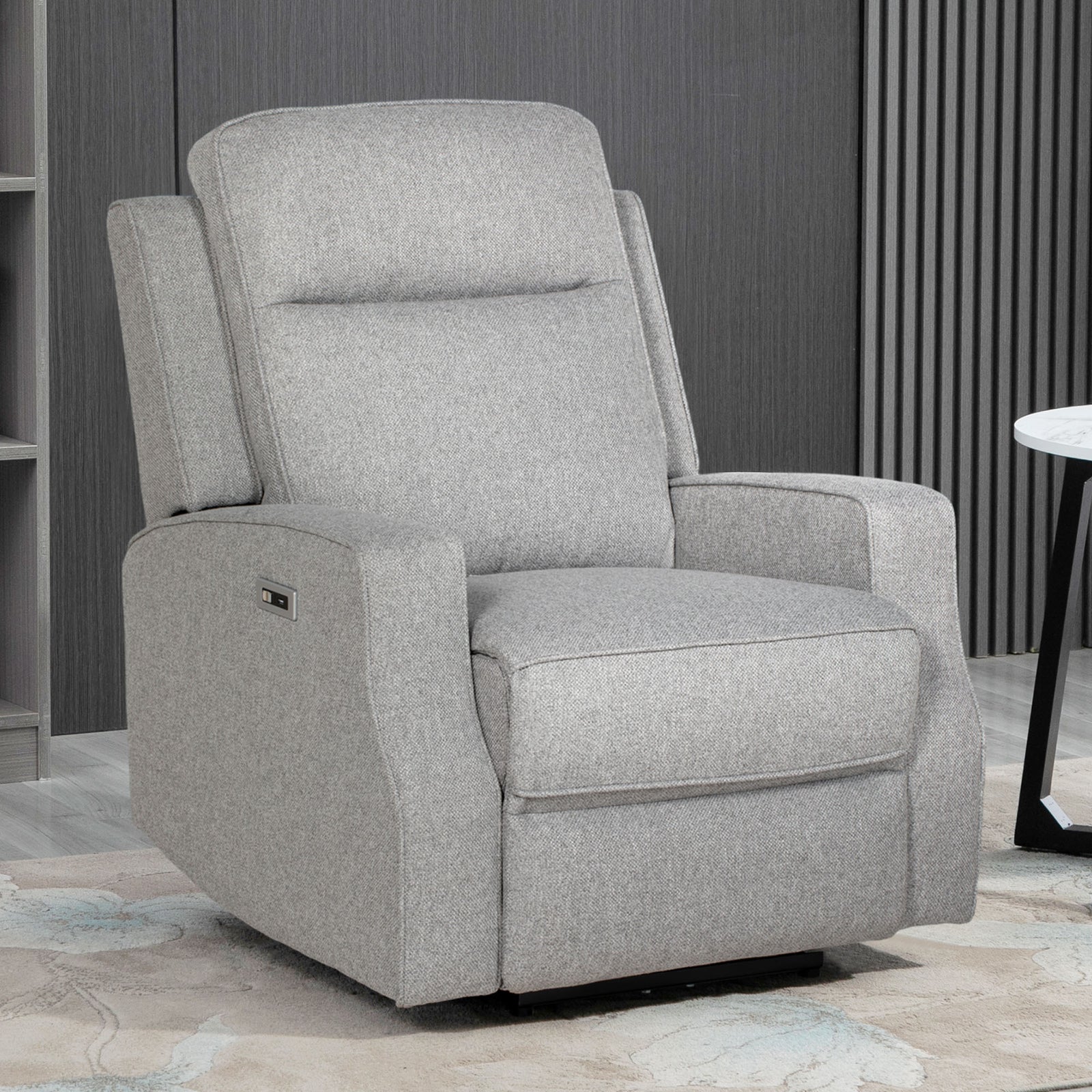 Electric Armchair Fabric Recliner W/ Usb Port | Grey