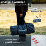 6-8 Person Tunnel Tent, Two-room Camping Tent With Carry Bag | Gray