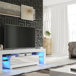 Aria Tv Unit 160cm With Led Lights | White