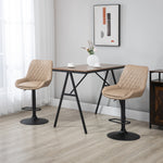 Adjustable Bar Chairs 360° Swivel Kitchen | Khaki