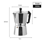 6 Cup Stovetop Espresso Maker Italian Moka Pot