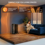 Oil-filled Electric Radiator 2500w With Thermostat, 9 Hour Timer | Black