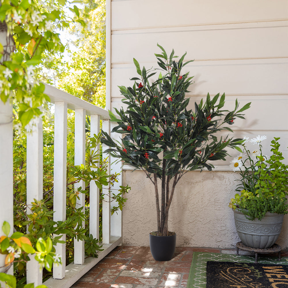 Artificial Olive Tree Decorative Plant In Planter | 120cm